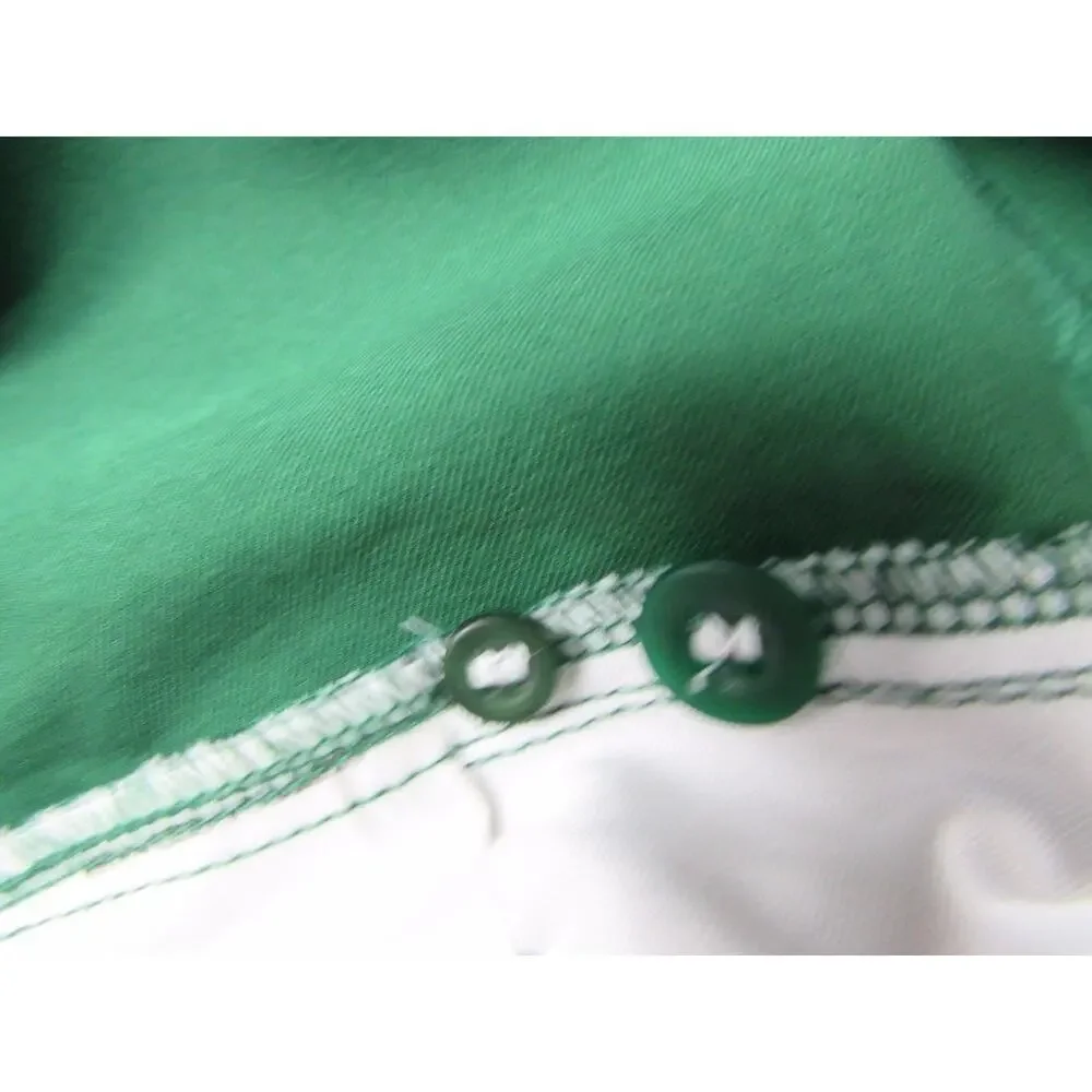 Nike Dri-fit men's size L Large green SS shirt Polo 3 button